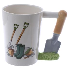 Garden Trowel Ceramic Shaped Handle Mug