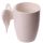 White Angel Wings Ceramic Shaped Handle Mug