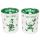Lucky Leprechaun Ireland Set of 2 Glass Tea Light & Votive Candle Holders