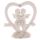 Lovers Glitter Cherubs Sitting in Cupids Arrow Heart