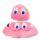 Relaxeazzz Pac-Man Pink Ghost Shaped Travel Pillow & Eye Mask