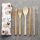Mopps Pug 100% Natural Bamboo Cutlery 6 Piece Set 
