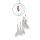 White Sickle Crescent Moon Dreamcatcher with Agate Charm