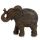 Peace of the East Dark Brushed Wood Effect Small Thai Elephant Figurine