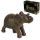 Peace of the East Dark Brushed Wood Effect Medium Thai Elephant Figurine