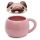 Mopps Pug Peeping Lid Ceramic Lidded Animal Mug