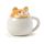 Shiba Inu Peeping Lid Ceramic Lidded Animal Mug