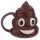 Emotive Poop Ceramic Shaped Mug with Lid