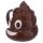 Emotive Poop Ceramic Shaped Mug with Lid