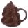 Emotive Poop Ceramic Shaped Mug with Lid