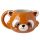 Adoramals Red Panda Head Ceramic Shaped Mug