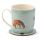 Willow Farm Horses Porcelain Mug & Coaster Set