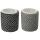 Eden Grey Patterned Concrete Oil Burner with Ceramic Dish