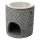 Eden Grey Patterned Concrete Oil Burner with Ceramic Dish