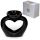 Eden Black Ceramic Heart Shaped Double Dish Oil & Wax Burner