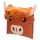 Highland Coo Cow Fluffy Fringe PVC Purse