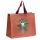 Kim Haskins Floral Cat in Fern Red RPET Reusable Shopping Bag