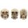Set of 3 Hear No Speak No See No Evil Skulls