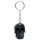 Skulls and Roses Dark Metallic and Gold Skull Keyring