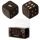 Skulls and Roses Set of 2 Black and Gold Skull Dice
