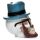 Skull Wearing Glasses & Trilby Hat Money Box