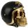 Gold Skull in Biker Helmet Ornament