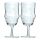 Set of 2 Glass Skull Head Shaped Wine Glasses