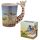 Giraffe Savannah Decal Ceramic Shaped Handle Mug