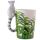 Lemur with Jungle Decal Ceramic Shaped Handle Mug