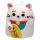 Maneki Neko Lucky Cat Upside Down Ceramic Shaped Mug