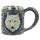 Decorative White Wolf Tankard