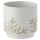 Christmas Snowflake White Stoneware Indoor Plant Pot Small