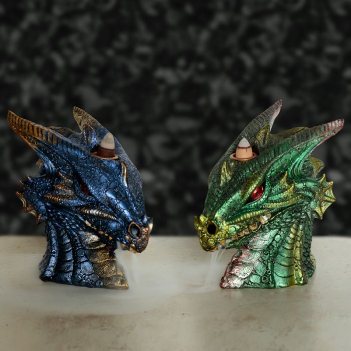 Earth & Water Dragons Head Backflow Incense Burner