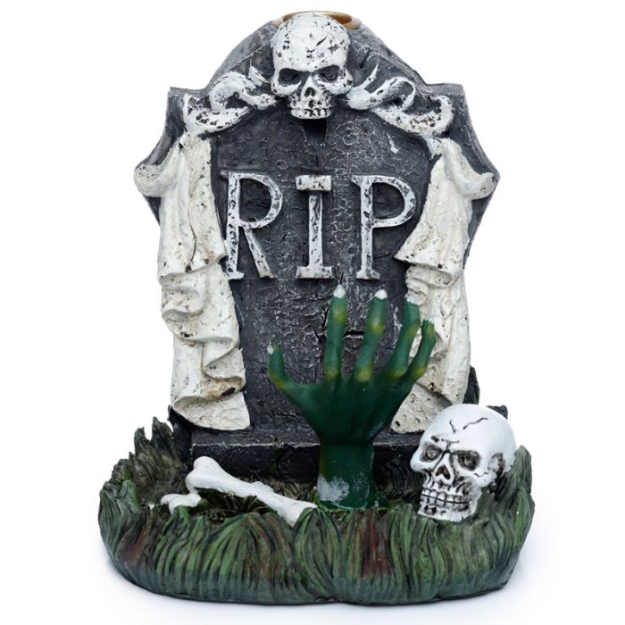 RIP Zombie Hand Tombstone Backflow Incense Burner
