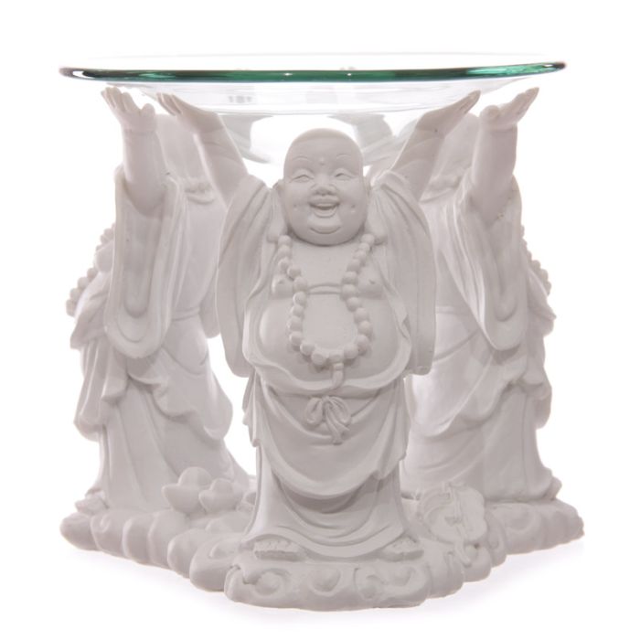 White Laughing Buddha Oil & Wax Burner