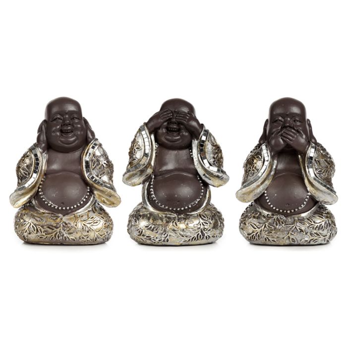 Chinese Buddha Set of 3 Speak No See No Hear No Evil