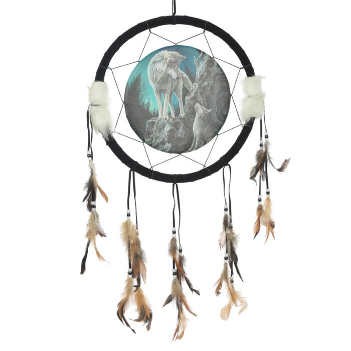 Lisa Parker Guidance Wolf Design Dreamcatcher 33cm