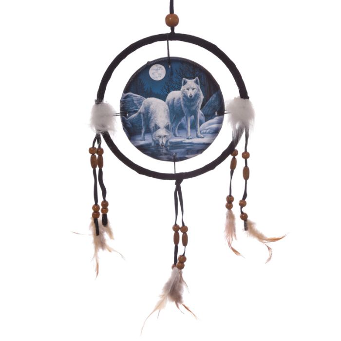 Lisa Parker Warriors of Winter Wolf Dreamcatcher 16cm