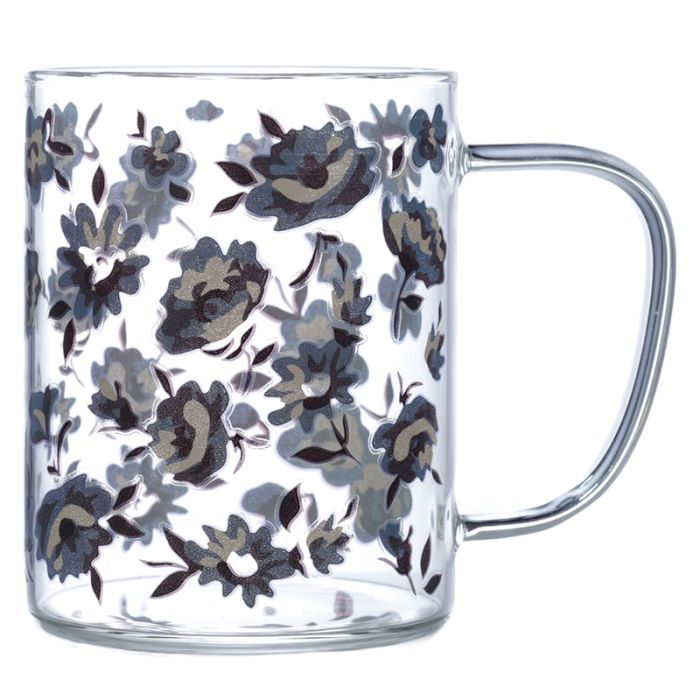 Peony Pick Of The Bunch Glass Mug