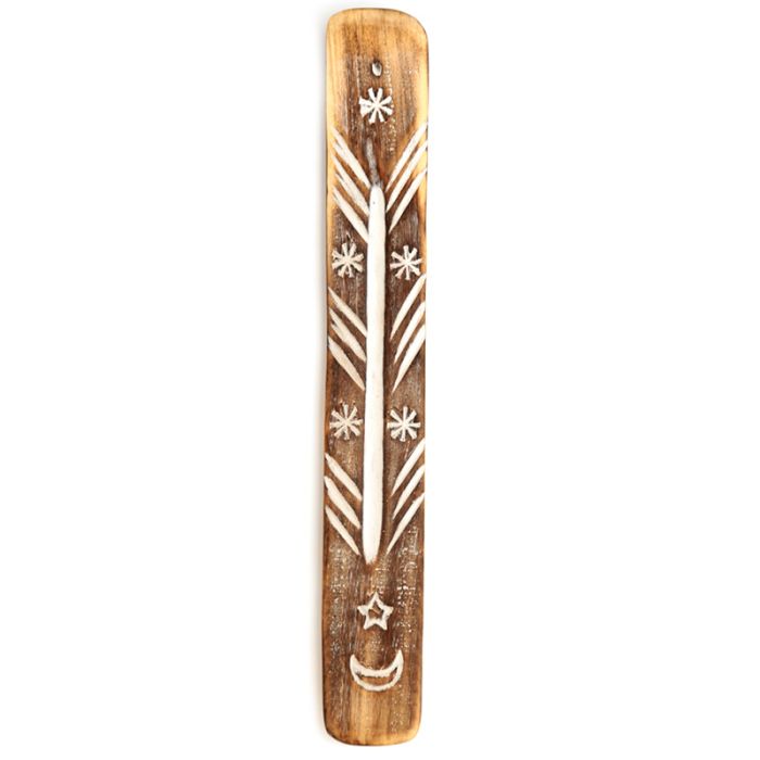 Mango Wood Moon & Stars Ashcatcher Incense Sticks Burner