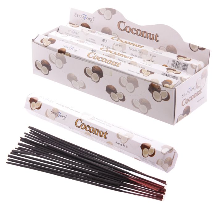 37140 Stamford Premium Hex Incense Sticks Coconut