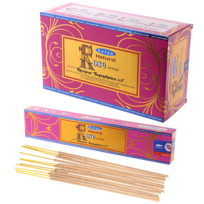 01441 Satya Natural Rose Incense Sticks