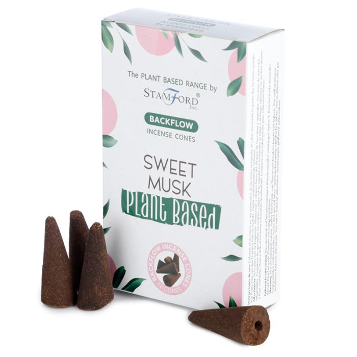 46406 Stamford Plant Based Backflow Incense Cones Sweet Musk