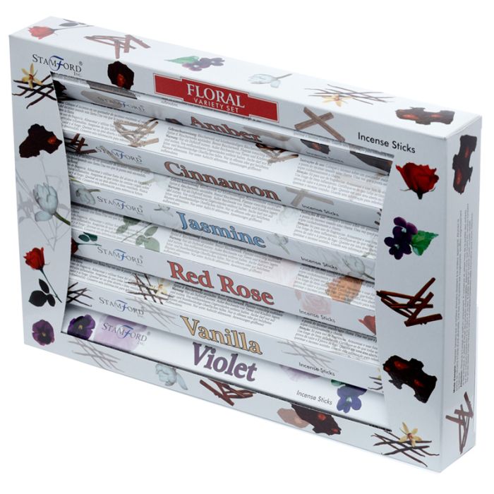 37325 Stamford Hex Incense Sticks 6 Pack Variety Set Floral