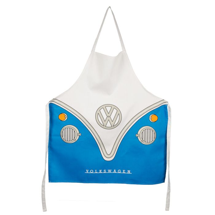 Cotton Apron Volkswagen VW T1 Camper Bus Blue