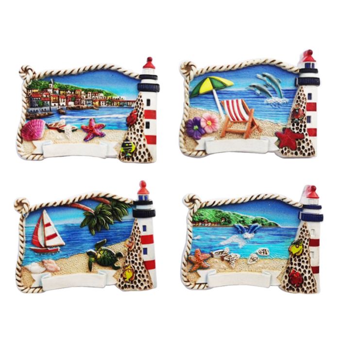 3D Printed Souvenir Seaside Magnet Beach Lighthouse