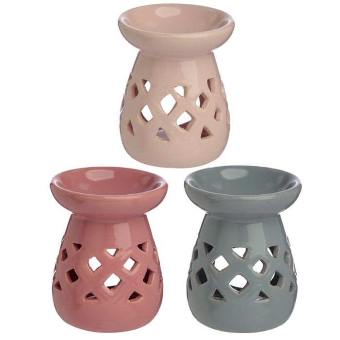 Eden Pastels Cut Out Lattice Ceramic Oil & Wax Burner