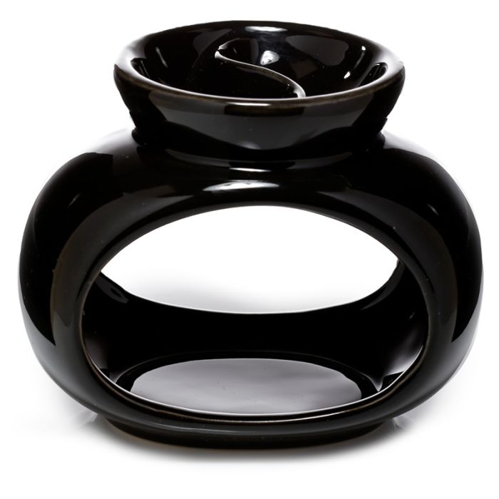 Eden Black Ceramic Oval Double Dish Oil & Wax Burner