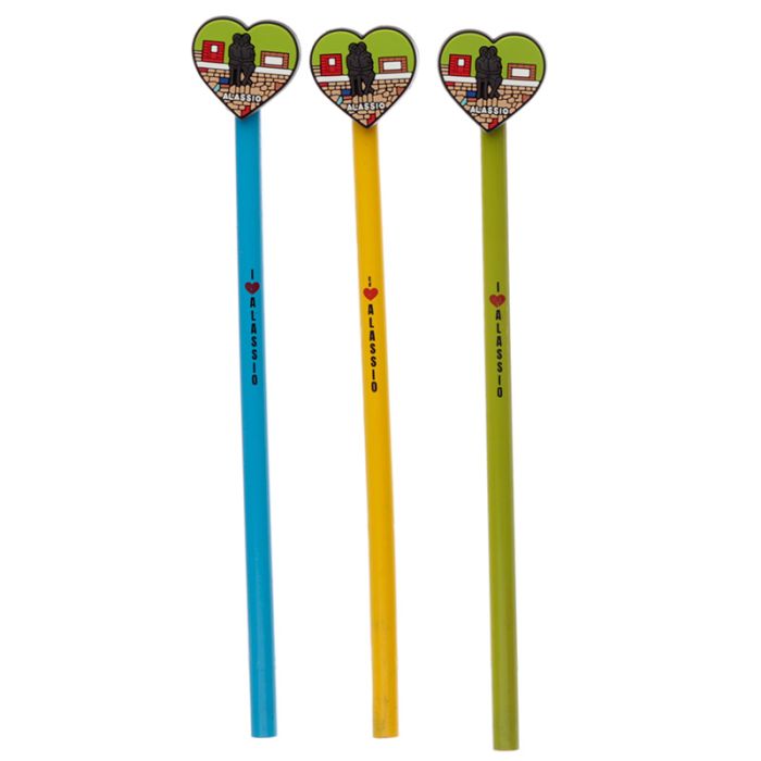 I Heart Alassio Pencil with PVC Topper