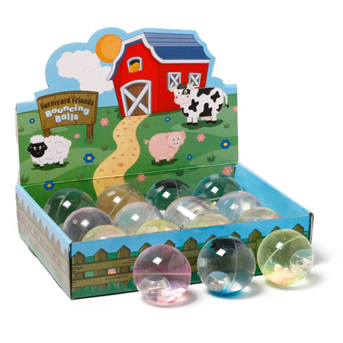 Farmyard LED Flashing Bouncy Ball